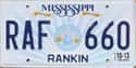 Mississippi on Random State License Plate Designs
