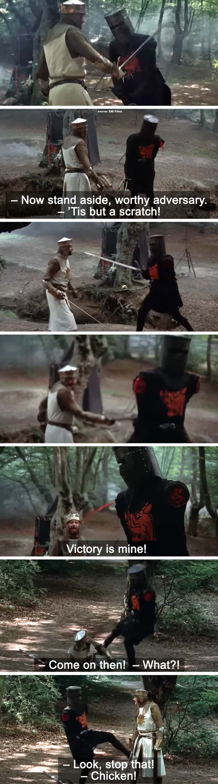 'Monty Python and the Holy Grail' – The Black Knight