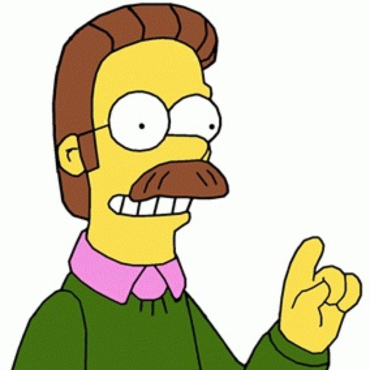 Cartoons With Moustaches Moustaches Cartoon 1 Of 211 Markoyxiana   Ned Flanders Film Characters Photo U5