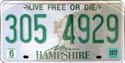 New Hampshire on Random State License Plate Designs