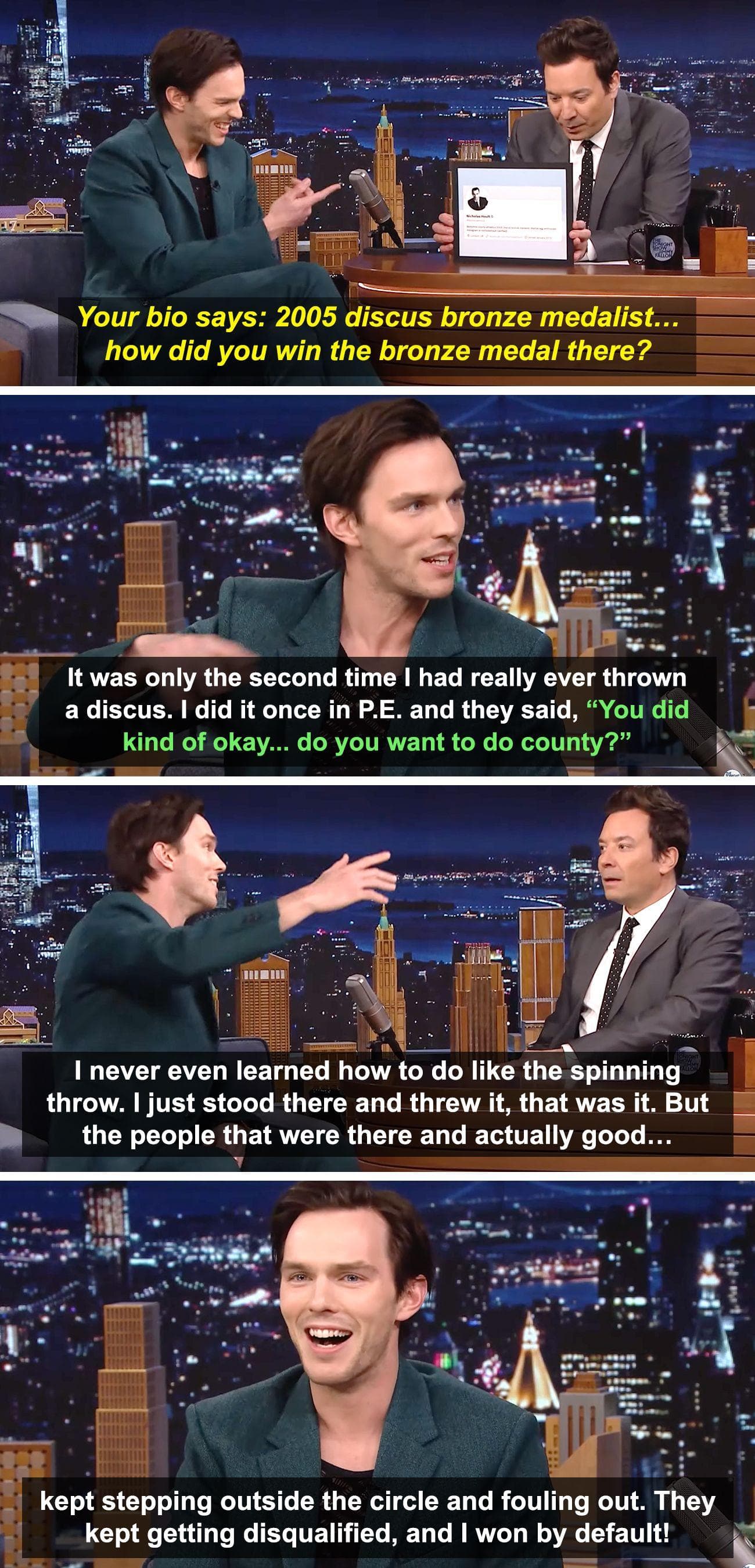 Nicholas Hoult Won Third Place By Default