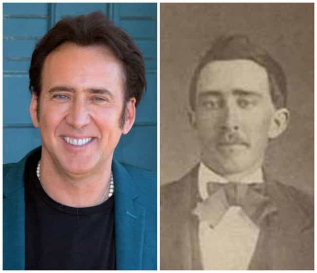 Nicolas Cage is listed (or ranked) 4 on the list 50 Celebrities Who Look Exactly Like People From History