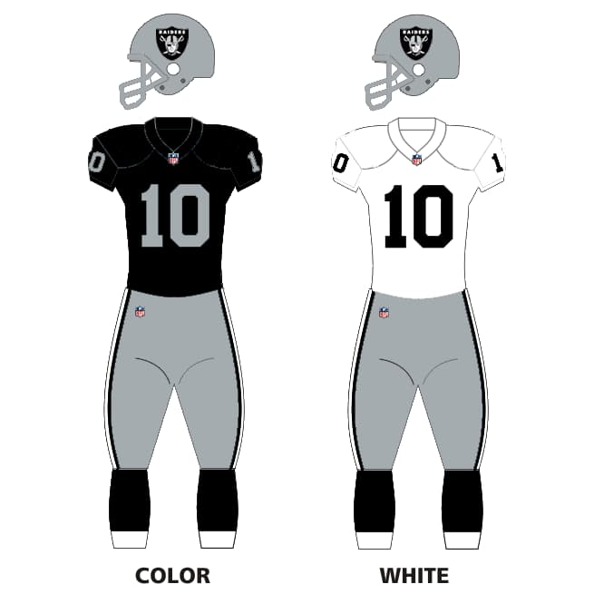 oakland raiders jersey history