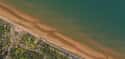 Omaha Beach on Random Google Earth Satellite Pics Of Exact Spots Where Historical Events Happened