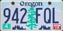 Oregon on Random State License Plate Designs