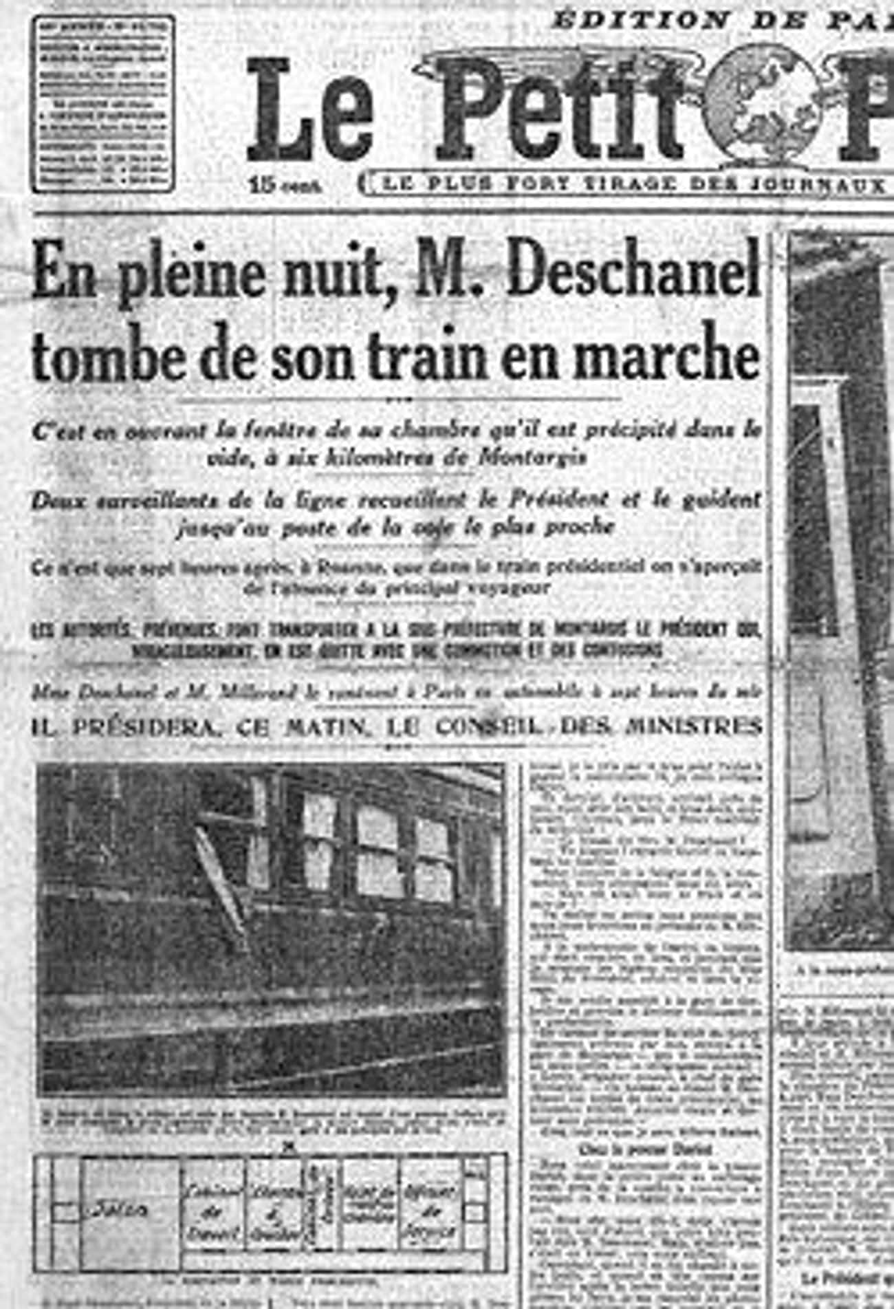 The President Of France Fell Out The Window Of A Moving Train