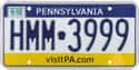 Pennsylvania on Random State License Plate Designs