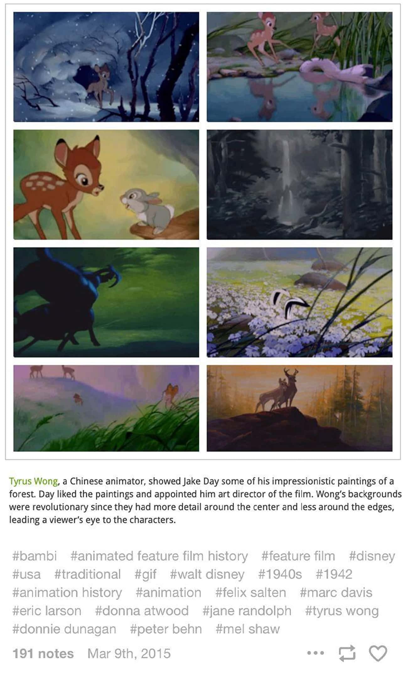 Animators Used Impressionistic Paintings Create The Forest In 'Bambi'