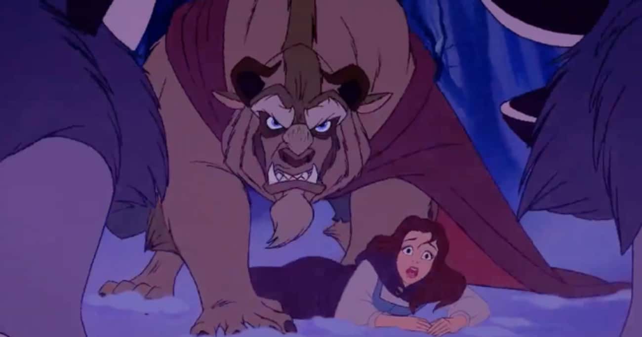 Prince Adam (AKA Beast) Saves Belle From A Pack Of Wolves