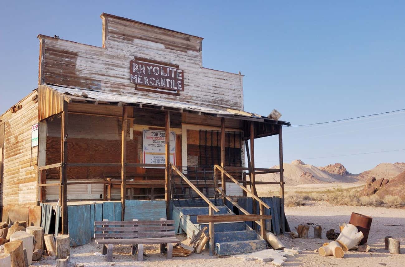 Rhyolite, Nevada, Is Said To Be Haunted By A Gold Prospector