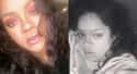 Rihanna on Random Pop Stars With And Without Makeup