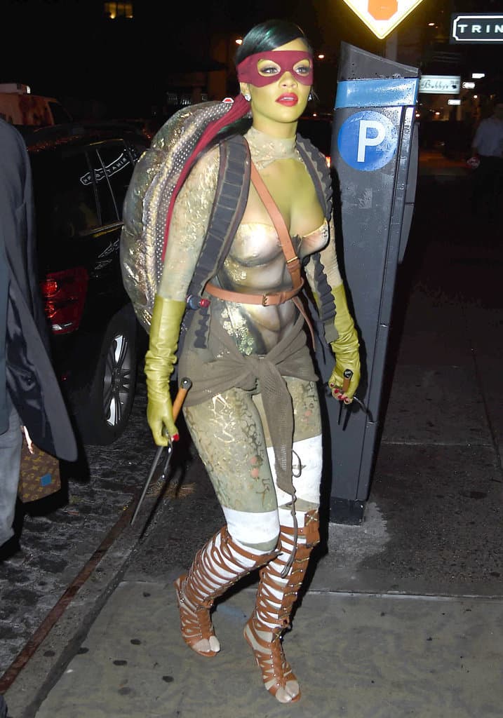 Rihanna is listed (or ranked) 44 on the list The Greatest Celebrity Halloween Costumes of All Time