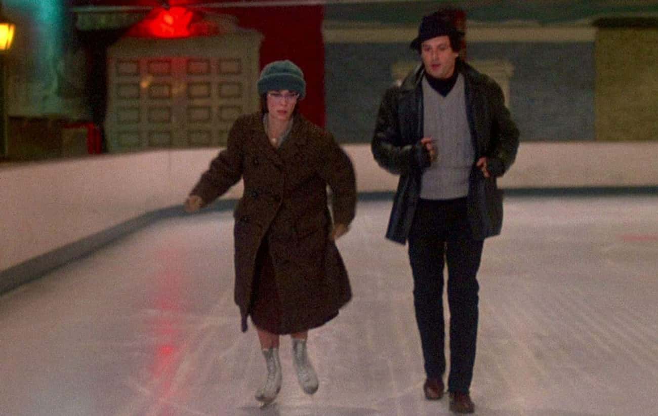 Rocky And Adrian Ice Skating In An Empty Rink In ‘Rocky’